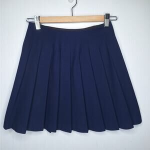 Vintage 60s Jack Winter Pleated Mini Skirt XS Navy Preppy Academia Tennis Sporty